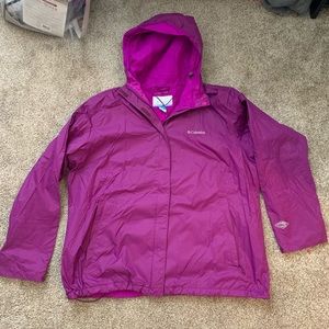 Purple 2XL Columbia Rain Jacket